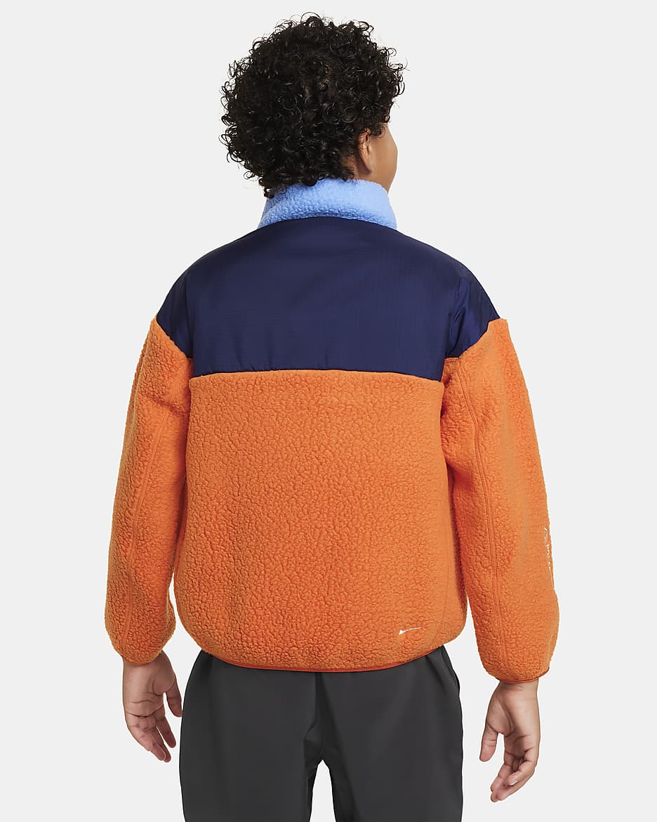 Nike Sportswear Sherpa Full Zip selling Jacket, Blue White Orange — Men’s Size Medium